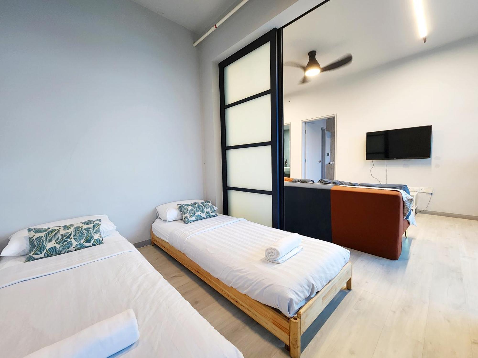 Jesselton Quay Kota Kinabalu City Centre By Lw Suites الغرفة الصورة