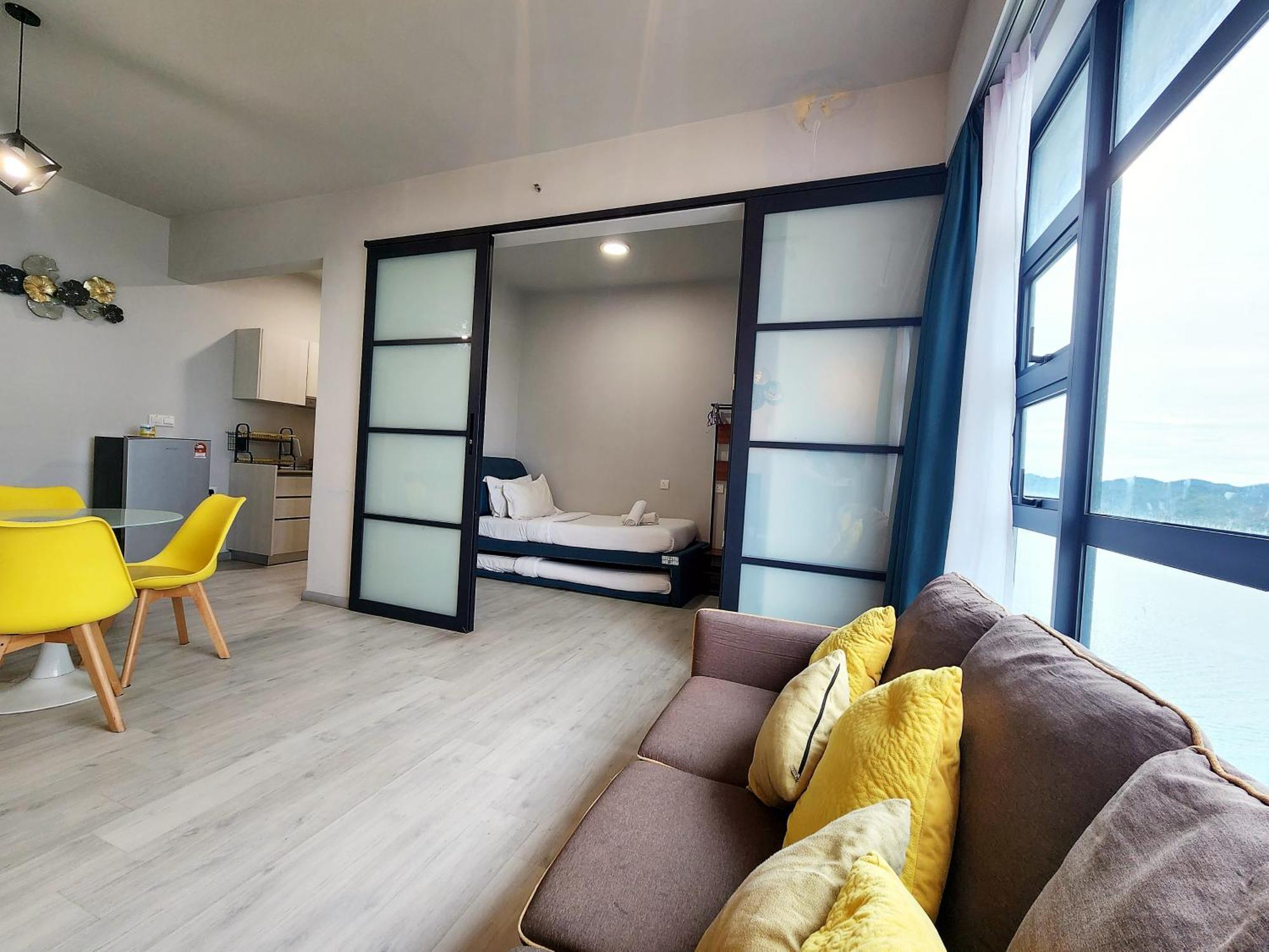 Jesselton Quay Kota Kinabalu City Centre By Lw Suites الغرفة الصورة